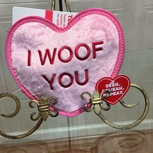 Outward Hound Pink Heart Squeaky Dog Toy